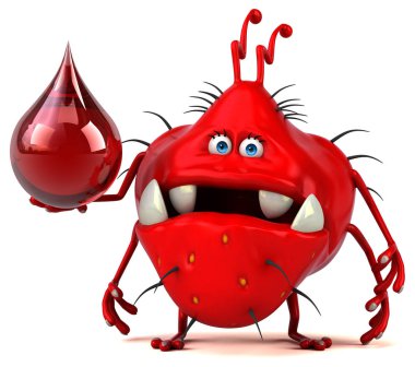 Düşürmeli eğlence mikrobu - 3D İllüstrasyon