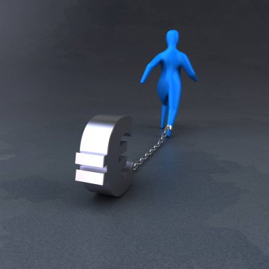 Euro - 3d çizim ile yük sembolü