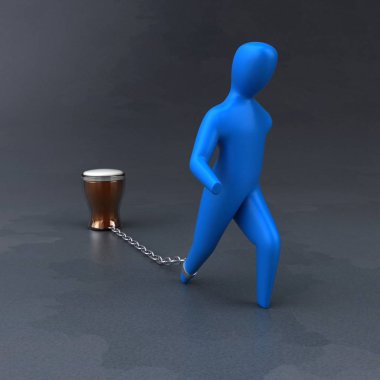 Yük sembolü bira - 3d çizim ile