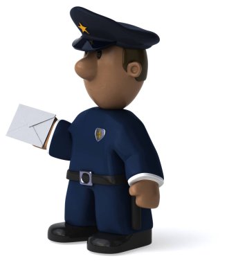 Eğlenceli polis - 3d çizim