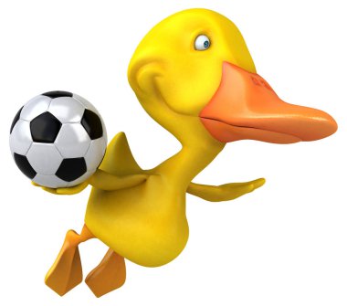 Topla eğlenceli ördek - 3D Görüntü