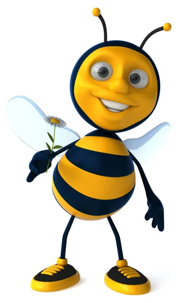Leuke Cartoon Karakter Bee Illustratie — Stockfoto