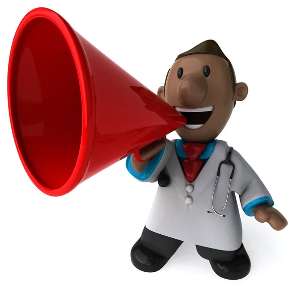 Fun Cartoon Character Doctor Illustration — Stock Photo, Image