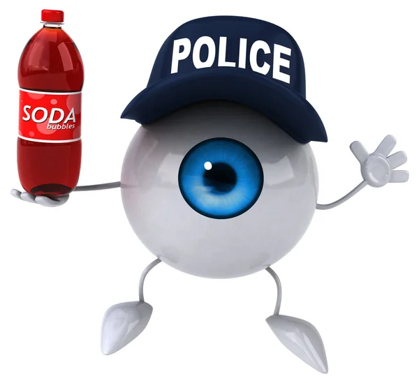 Fun Cartoon Character Soda Illustration — Stock Photo, Image