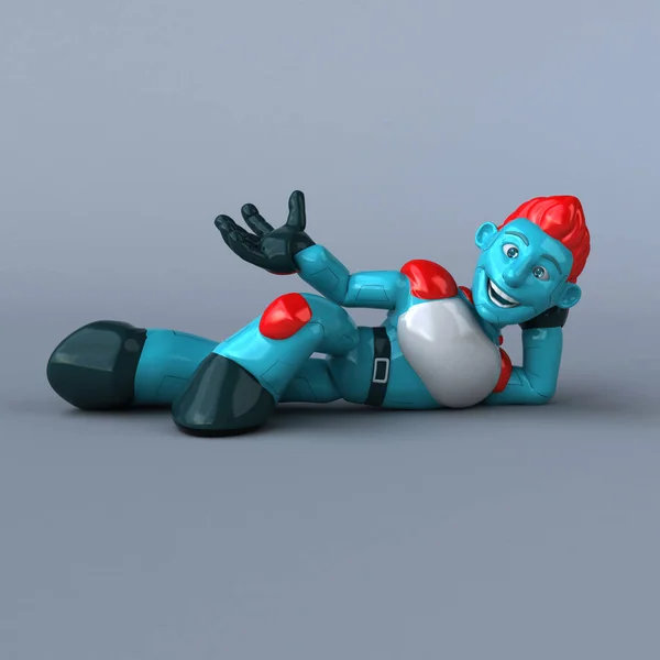 Röd Robot Karaktär Illustration — Stockfoto