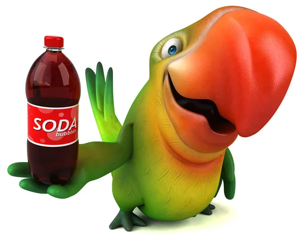 Leuk Personage Met Soda Illustratie — Stockfoto