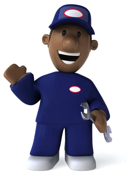 Fun Mechanic Character Illustration — Stock Photo, Image