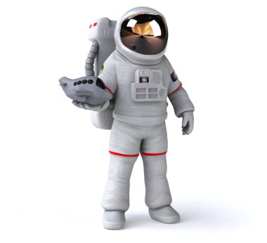 Uçak 3D Illustration ile eğlenceli karikatür karakter