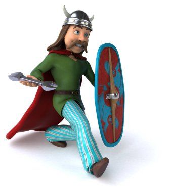 Eğlenceli çizgi film karakteri ile - 3d çizim aracı