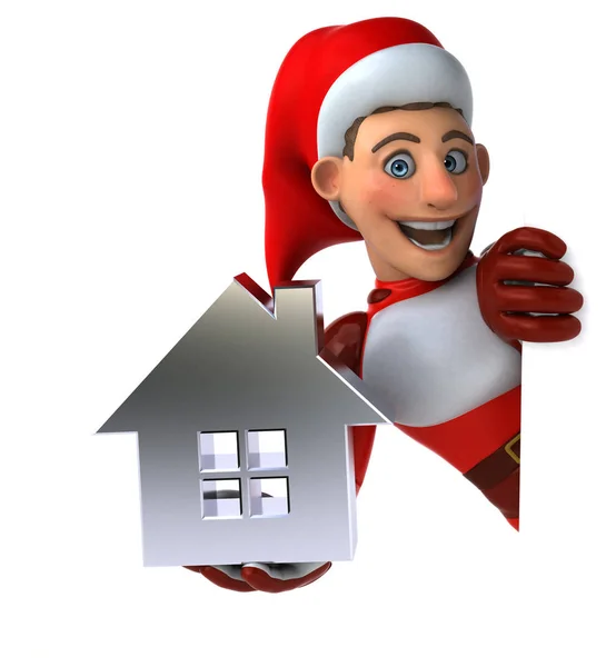 Fun Cartoon Character House Illustration — Stock Photo, Image