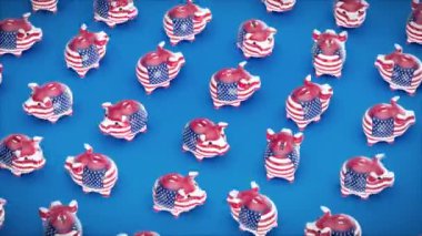 Usa Piggy Bankaları - 3D animasyon 