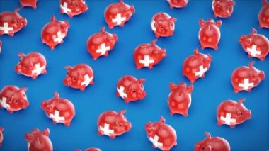 İsviçre Piggy Banks - 3D animasyon 