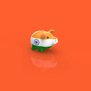 Hint kumbara-3D Illustration