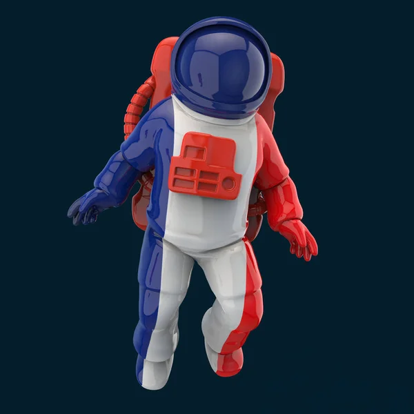 Franse Astronaut Concept Illustratie — Stockfoto