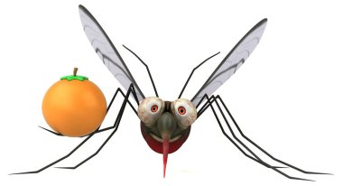 Turuncu - 3d çizim ile eğlenceli çizgi film karakteri