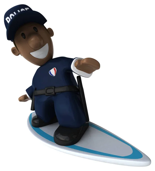 Fun Policeman Character Illustration — Stock Photo, Image