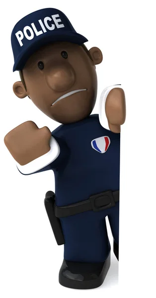 Fun Policeman Character Illustration — Stock Photo, Image