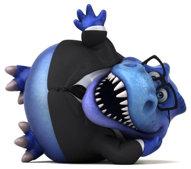 Eğlenceli Trex karakteri - 3B İllüstrasyon