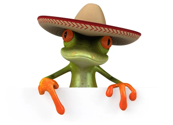 Fun Frog Character Card Illustration — Stock Photo, Image