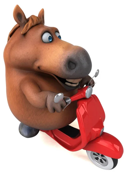Personagem Engraçado Dos Desenhos Animados Scooter Ilustração — Fotografia de Stock