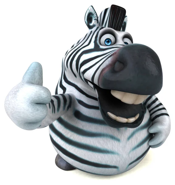 Fun Zebra Character Illustration — Stock Photo, Image