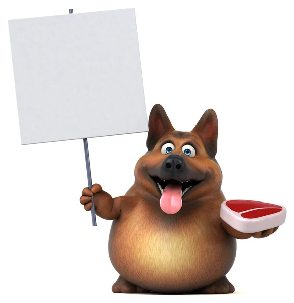Fun Cartoon Character Meat Illustration — Stock Photo, Image