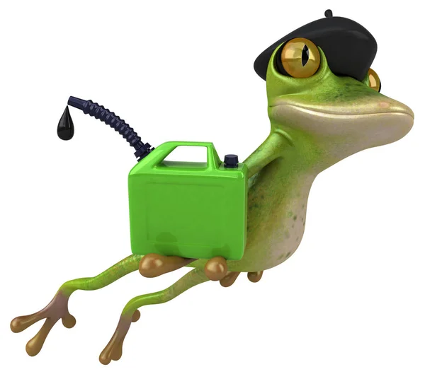 Spaß Froschfigur Mit Illustration — Stockfoto