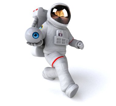 Eğlenceli çizgi film karakteri ile göz - 3d çizim