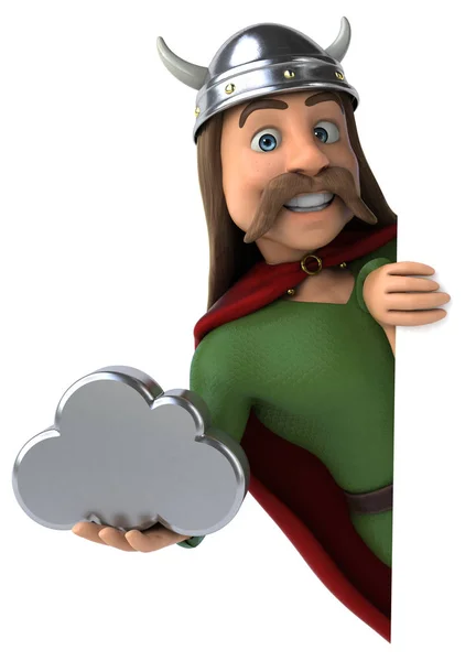 Fun Cartoon Character Cloud Illustration — Stock Photo, Image