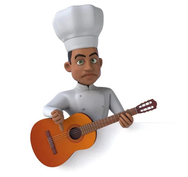 Fun Cartoon Character Guitar Illustration — Stock Photo, Image