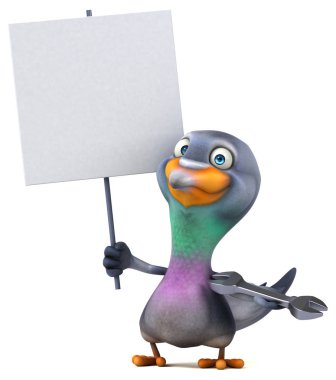 Eğlenceli çizgi film karakteri ile - 3d çizim aracı