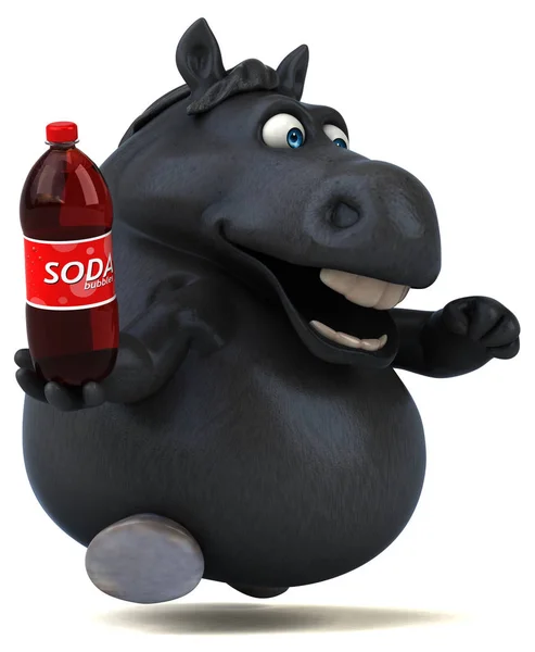 Fun Cartoon Character Soda Illustration — Stock Photo, Image