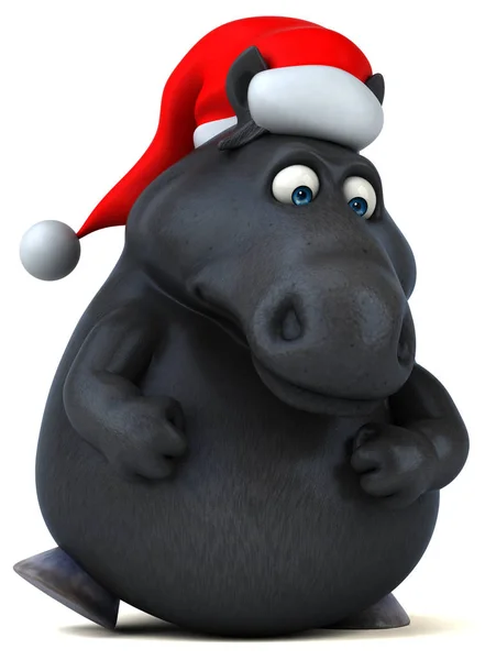 Fun Cartoon Character Santa Hat Illustration — Stock Photo, Image