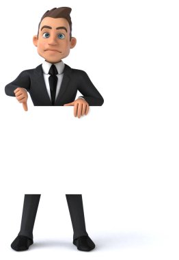 Eğlenceli iş adamı karakter - 3d çizim