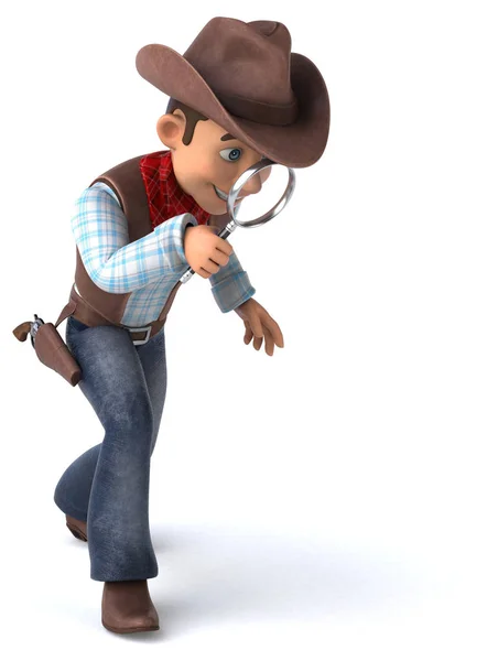 Personagem Cowboy Divertido Ilustração — Fotografia de Stock