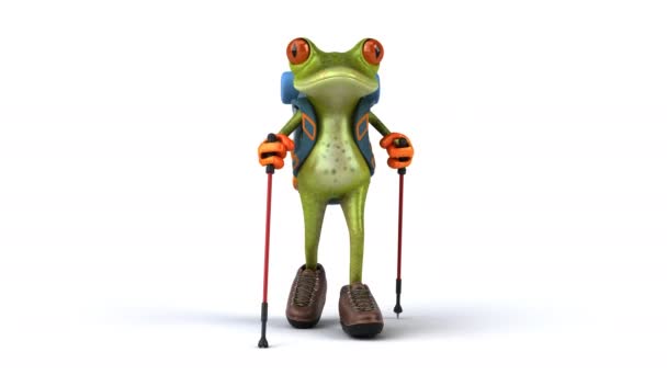 Fun Frog Sticks Animation — Stock Video