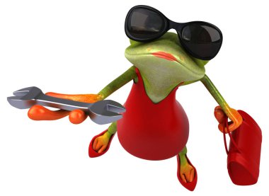 Eğlenceli çizgi film karakteri ile - 3d çizim aracı