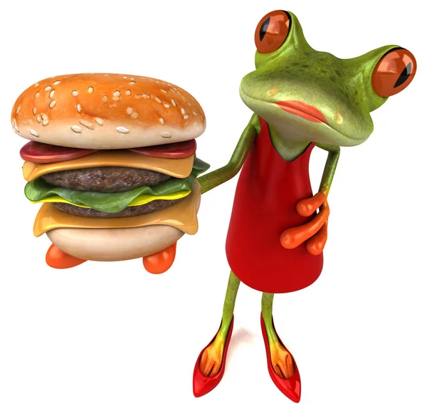 햄버거 일러스트와 캐릭터 — 스톡 사진