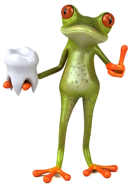 Leuk Personage Met Tooth Illustratie — Stockfoto