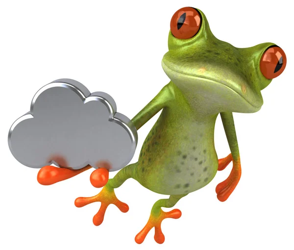 Leuk Personage Met Cloud Illustratie — Stockfoto