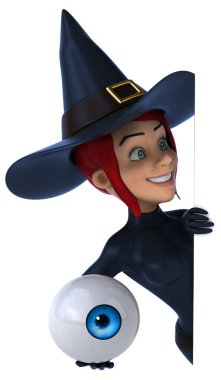 Eğlenceli çizgi film karakteri ile göz - 3d çizim 