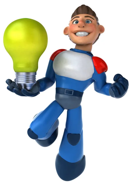 Fun Cartoon Character Lamp Illustration — Stock Photo, Image