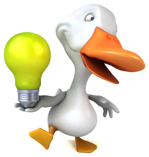 Fun Cartoon Character Lamp Illustration — Stock Photo, Image