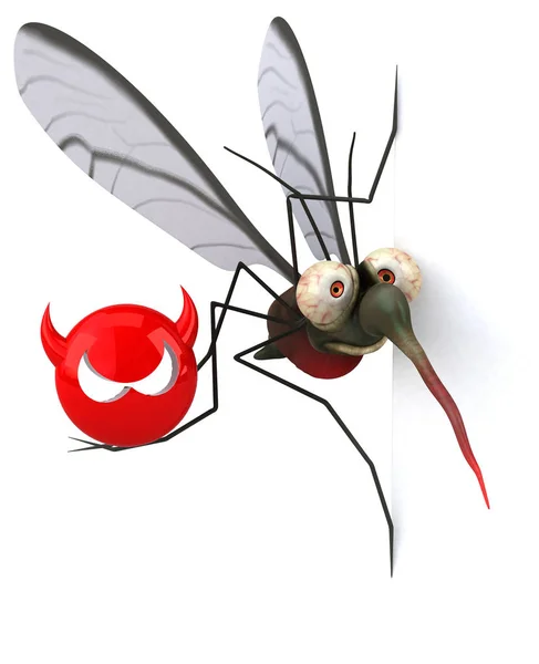 Mosquito Con Virus Ilustración — Foto de Stock