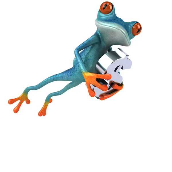 삽화가 재미있는 개구리 — 스톡 사진