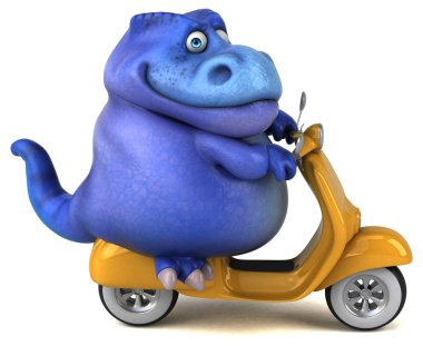 Scooter - 3d çizim ile eğlenceli çizgi film karakteri