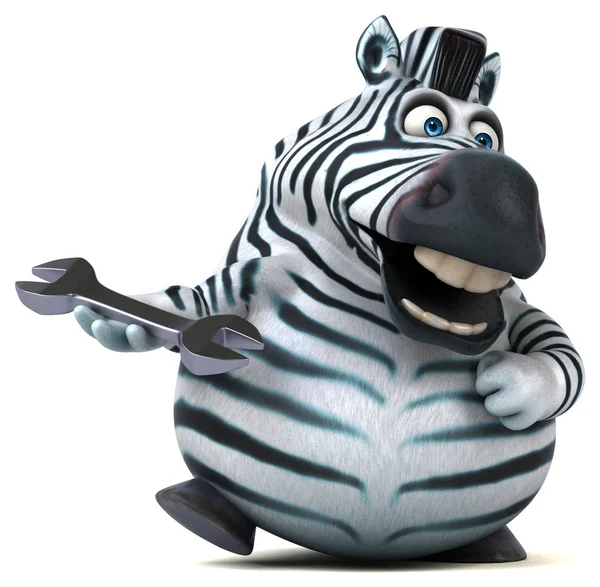 Fun Zebra Tool Illustratie — Stockfoto