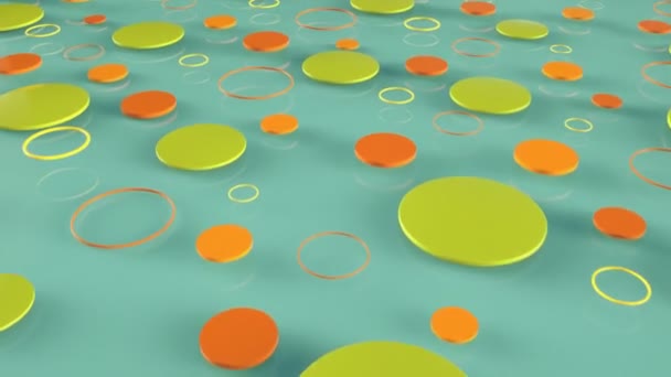 Círculos Coloridos Abstractos Animación — Vídeo de stock