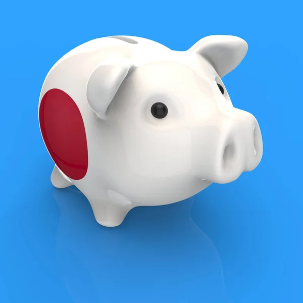 Japão Piggy Bank Ilustração — Fotografia de Stock