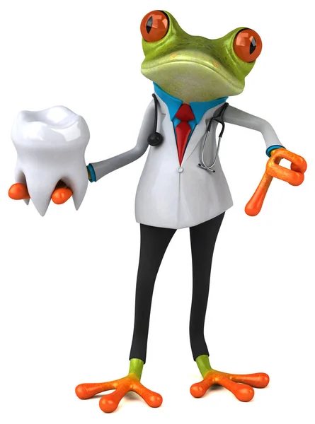 Frog Doctor Tooth Illustration — Stock Photo, Image